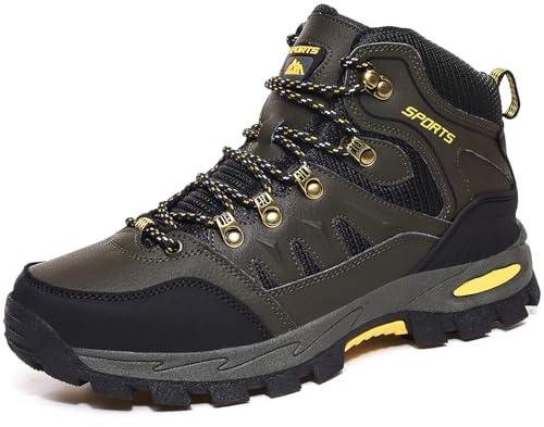 HODTOB Scarpe da Trekking Uomo Donna Montagna Antiscivolo Scarpe Escursionismo All'aperto Arrampicata Passeggio Traspiranti Trekking Sneakers Verde 44EU