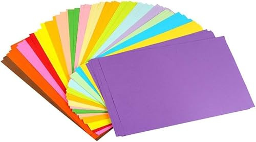 Erlliyeu Buntpapier Farbigen A4 Kopierpapier Papier mehr Spaß am Basteln Gestalten Dekorieren Zuschnitt-Papier 100 Blätter 10 Farben für DIY Kunst Handwerk (20 * 30cm)