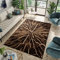 TAPISO Luxury Teppich Kurzflor Dunkelbraun Braun Beige Modern Baumstamm Muster Verwischt Streifen Design Wohnzimmer Schlafzimmer ÖKOTEX 80 x 150 cm