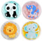 Sweelov 4 Cold Compress for Kids Gel Reusable Ice Packs Instant First Aid Gel Packs for Fever & Pain Relief Muscle Pains, Φ10cm, with Cloth Cover