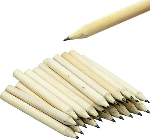 SZCXDKJ 24pcs Short Pencils Mini Wood Pencils Round Pencils Short Wood Pencils Bulk for Preschoolers Toddlers Kindergarten School Home (Triangular)