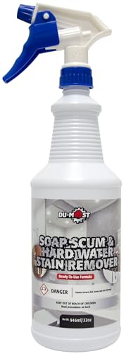DU-MOST Soap Scum & Hard Water Stain Remover, High Foaming Acid Cleaner Removes Limescale & Soap Residue, Kitchen & Bathroom Use, 32 Oz