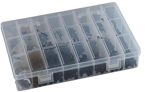 HOBBYIN Set di 1080 viti a bussola M2 M3 M4, in acciaio al carbonio 12.9, viti a testa piatta e rotonda, kit assortito di bulloni e dadi, set di viti metriche piccole