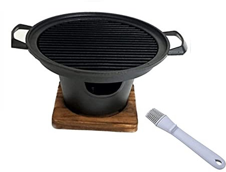 MYVVKIA Barbacoa Interior al Aire Libre Parrilla de carbón Parrilla para Barbacoa Parrillas para Barbacoa de Mesa para Hombre Doble para el hogar Barbacoa Cocina Coreana Barbacoa