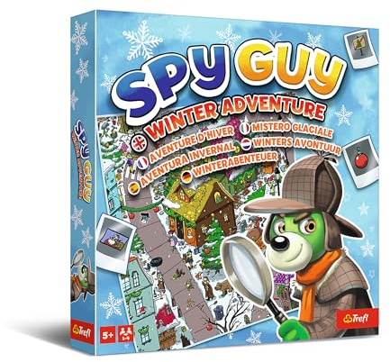 Trefl - Spy Guy Winter Adventure – Juego cooperativo de Detectives, Juego de Mesa de Familia, Busca Pruebas y Captura al Delincuente, Juego de Familia para Adultos y niños a Partir de 5 años