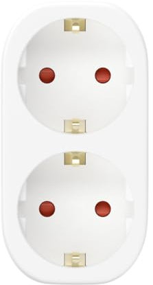 1 Stücke 2 in 1, 2 Fach Steckdosen mit 2 USB Weiß (250V / 16A) FlyGoer 1pcs