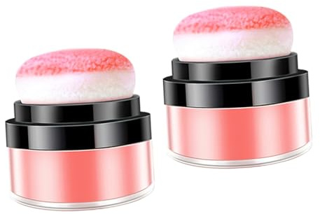 HAPINARY 2 Stück Natürliches Rouge-make-up-rouge Für Wangen Mit Puff-mineral-rouge Für Frauen-gesichtsrouge