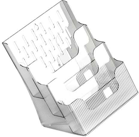 EPIGEIST Organizer da Scrivania Trasparente Strati Portadocumenti e Portaoggetti Supporto File Multifunzionale da Parete e Tavolo Scaffale per Archivio Ufficio Salvaspazio