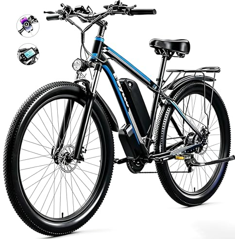 Pudari Bicicleta eléctrica para adultos E8, bicicleta de montaña de 29 pulgadas, batería extraíble de 48 V, 17,5 Ah, bicicleta de carretera con 21 velocidades