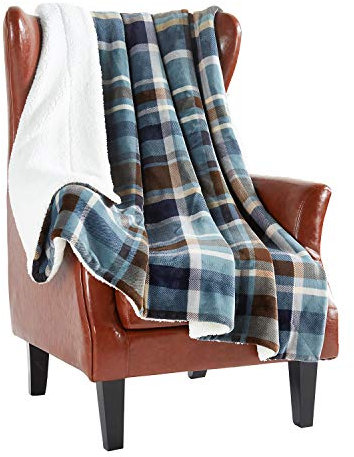 MERRYLIFE Sherpa Throw Blanket Ultra-Plush Comfort | Decorative, Soft, Colorful | Home, Couch, Outdoor, Travel Use (Greenland, 60 70)