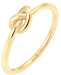 Elli Anello Solitario da Anniversario Donna Placcato Argento, Misura 18