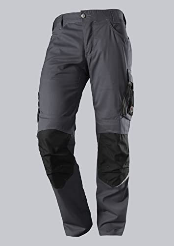 BP 1998-570-5632 Arbeitshose mit Kniepolstertaschen - Schlanke Silhouette - Elastischer Rückengurt - 65% Polyester, 35% Cotton - Kurze Passform - Größe: 62n - Farbe: anthrazit/schwarz