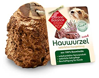 ChronoBalance® Kauwurzel für Hunde S Kauspielzeug Zahnpflege Hundespielzeug aus 100% Baumheide Wurzelholz: Kaustange Leckerli zur Gebissstärkung: natürlich ohne Zusätze, langlebig
