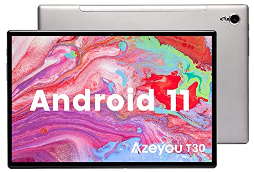 Azeyou Tablet 10 Zoll Android 11, Phone Tab Mit SIM 4G LTE Quad-Core-Prozessor, 3GB+32GB ROM, 1280 x 800 HD IPS, 5MP + 8MP Kamera, 6000 mAh WiFi, GPS, Type-C