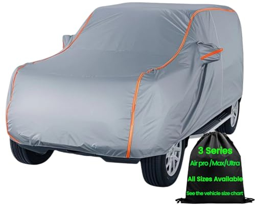 ANITANT SUV Car Cover Waterproof All Weather for Automobiles, Outdoor Full Size Cover Rain Sun UV Protection with Zipper Cotton, Universal Fit for SUV Jeep 182 to 191