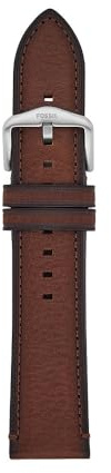 Fossil S221498 Men's 22 mm LiteHide Leather Brown Watch Strap, Brown, 22 mm, Casual