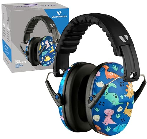 Vanderfields Gehörschutz für Kinder – 26 dB Geräuschreduzierung, bequem für Kinder von 3–16 Jahren, ANSI zertifiziert, Lärmschutz-Kopfhörer, Ohrenschützer Verstellbare, Faltbar