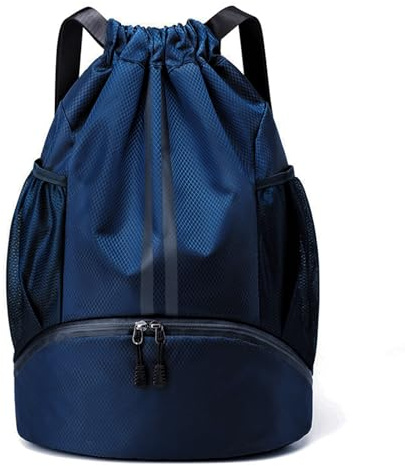 HUA ANGEL Impermeable Mochila con Cordón Grande Deporte Bolsa de Gimnasio con Cordón Mochila de Cuerdas con Compartimento para Zapatos Unisex para Vida Cotidiana Al Aire Libre Yoga Playa Natación