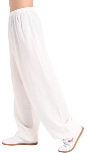 IQOAIJ Pantaloni Tai Chi Uomo Donna Pantaloni per Arti Marziali Pantaloni Kung Fu Pantaloni Lanterna Pantaloni da Jogging,05,M
