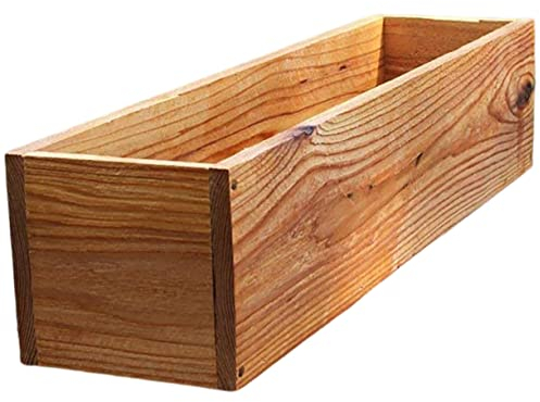 Toddmomy Wood Flower Box Outdoor Rectangle Planter for Balcony Garden Succulent Vegetables 30X11X8 5Cm