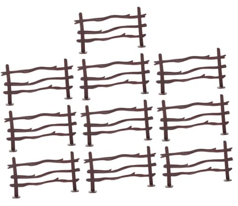 Vaguelly 1set Miniature Farm Fence Recinzione Per e Terrari Kit Per Decorazioni e Paesaggi Miniatura Accessori Per Case Delle Bambole e Giocattoli Per Animali