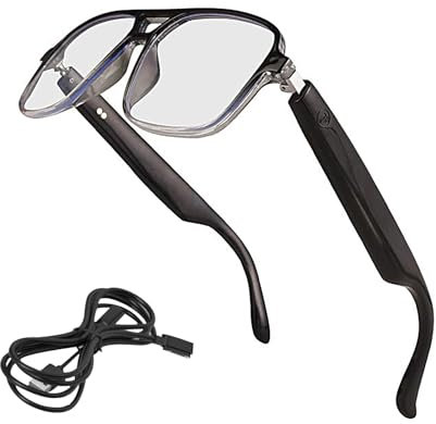 Generisch KI-Brille Für Männer - Smarte Brille Mit Künstlicher Intelligenz | Intelligente Brille für Damen & Herren mit Sprachanrufen & Video-Unterstützung