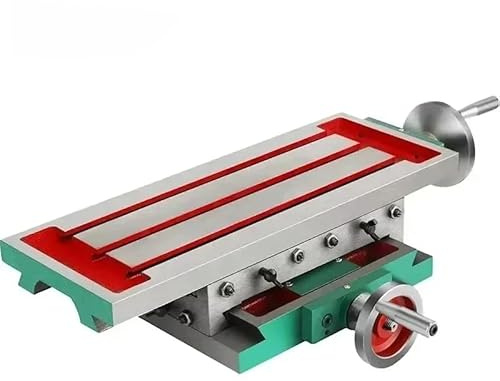 Arbeitstisch Fräsmaschine 17,7 × 6,7 Zoll, Frästisch 2 Achsen 4 Wege, Schneidetisch, für die meisten Arten von Fräsen/Bohren/alle Bohrständer/Bohrmaschinen/Fräsmaschinen