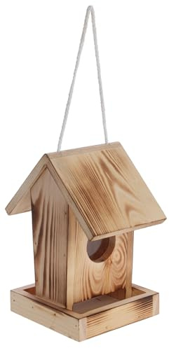 Kerbl Hobbyfarming 87035 Gindelalm Bird Feeder Made of Wood, 18 x 14 x 22.5 cm