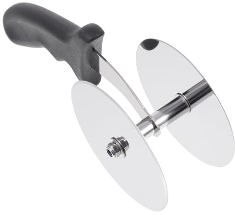 Cabilock Taglia Pizza Con Doppio Rotolo in Acciaio e Manico Ergonomico Utensile Da Cucina Lavabile in Lavastoviglie Per Pizza Noodles e Formaggi Utensile Per Tagliare