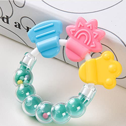 Yctze Sonajero para bebé, Chicle Mordedor, Juguete Masticable de Silicona Multifuncional para Morder para Bebés, Juguete Masticable Seguro No de Calidad Alimentaria, Ideal para Bebés, 9,5x7 Cm (GREEN)