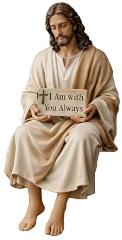 Figuras de Jesús, decoración de escritorio pacífica hecha a mano, figura religiosa de Jesús, decoración de escritorio, para cumpleaños, Pascua, Navidad, hogar, oficina, estante de escritorio