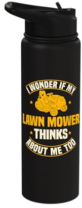 Lawn Mower Grass Cutter Rotary Yard Lawnmower Mowing Garden Stainless Steel Insulated Water Bottle