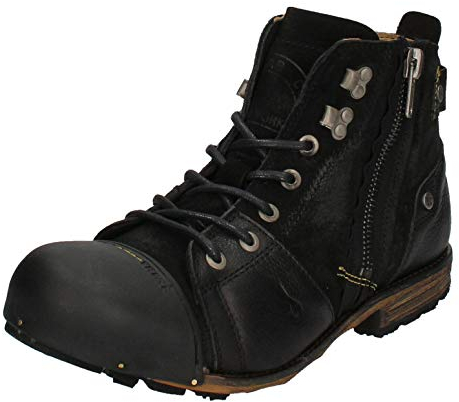 Yellow Cab Herren Industrial M Biker Boots, Schwarz (Black 000)