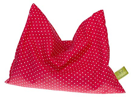 Miniblings körsbärskärnkudde förkylning 22 x 18 cm röda punkter vita prickar värme kudde