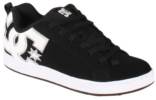 DC Damen Court Graffik Low Top Casual Skateschuh, Schwarz-weiße Schablone, 38 EU