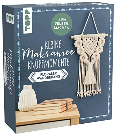 Kleine Knüpfmomente: Makramee-Knüpf-Set - Floraler Wandbehang, White