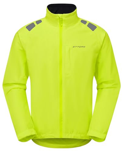 Ettore Wasserdichte Atmungsaktive Herren Fahrradjacke Hohe Sichtbarkeit Hi-Vis - Night Eagle Evo - Gelb