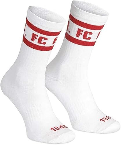1. FC Köln Sportsocken 2er Set (DE/NL/SE/PL, Numerisch, 43, 46, Regular, Regular, Weiß)