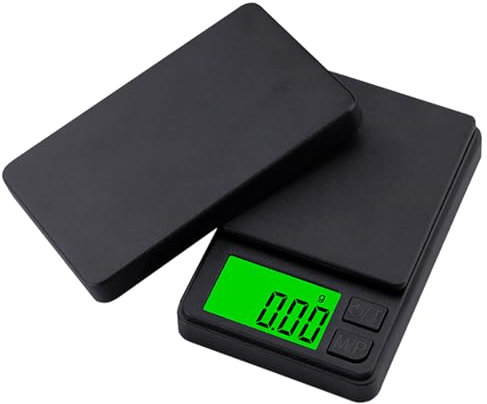 GeekerChip Bilancia da Cucina Digitale,Bilancia Precisione 0.01g/1000g,Portatile Bilancino per Gioielli,con Display Retroilluminato a Led,per Cucina Cucinare,Caffè,Gioielli