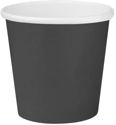 Fiesta Recyclable Hot Cup Single Wall Black, 6 oz, Pack 1000