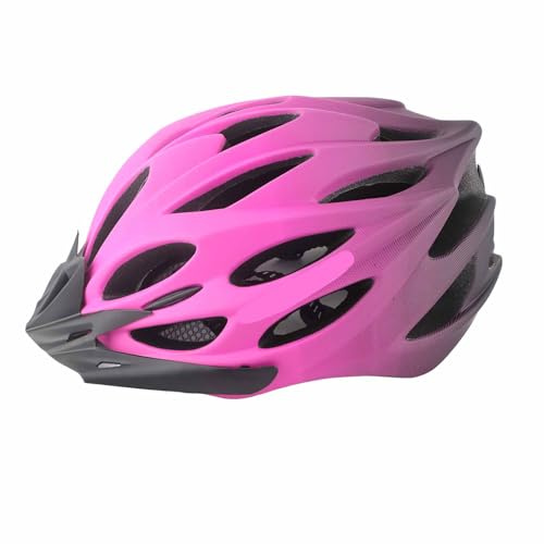 EMUKOEP Casque de Cyclisme Unisexe, Gradient de Moulage intégré Color Mountain et Casque de sécurité du Vélo de Route pour Hommes et Femmes (Rose)