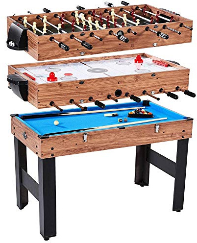 Lancaster 3 in 1 Sports Multigame, Pool Billiards, Slide Hockey, Foosball Game Table