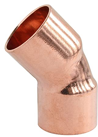 SOMATHERM FOR YOU, Coude cuivre à souder 45° double femelle pour tube Ø12 - Sachet de 2 pièces - Idéal pour raccordements plomberie eau chaude/froide - Raccord durable et fiable