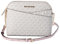 Michael Kors Jet Set Medium Dome Crossbody Vanilla Signature Powder Blush Pink