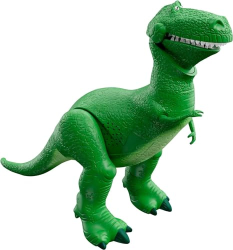 Mattel Disney Pixar Toy Story Toys, Moving & Talking Rex Dinosaur Figure, Roarin’ Laughs, 10.8 Inches Tall with 40 Phrases and Mouth & Arm Motion, Kids Gift (Amazon Exclusive)
