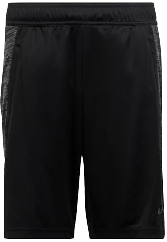 adidas Niños AEROREADY Heather Shorts, Black/Grey Six, 11-12 Years