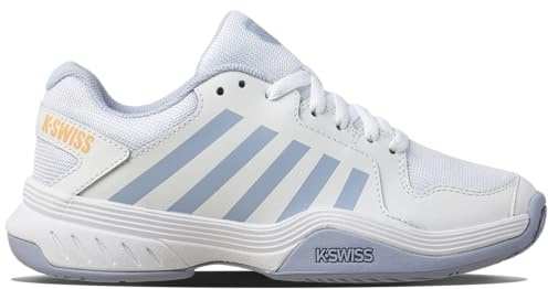 K-Swiss Women's Court Express Pickleball Shoe, White/Heather/Peach Fuzz, 8.5 M