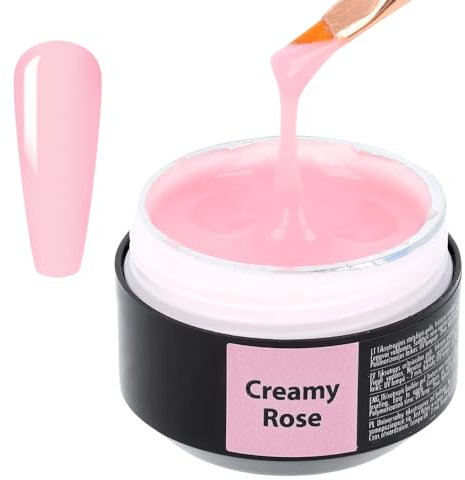SINCERO SALON Aufbaugel für Gelnägel Color - Creamy Rose - 2in1 Builder Gel für Nägel - UV Gel Nägel für Nagelverlängerung Verstärkung - Perfekt für Nägel Selber Machen - Farbgel für Gelnägel - 15ml
