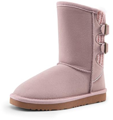 DREAM PAIRS Sweaty-buckle-k halva vadstövlar blandade barn, Allt rosa, 1 Little Kid