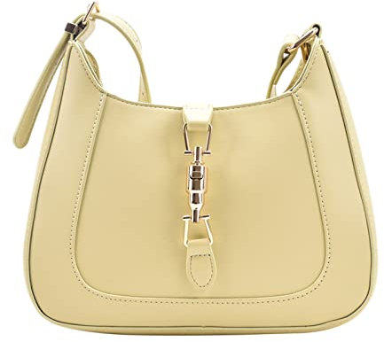 Taschen Umhängetasche Damen Geldbörse Satchel Schultertasche Tote Ledertasche für Damen Achseltasche Aigner Taschen Damen Rot (Yellow, One Size)
